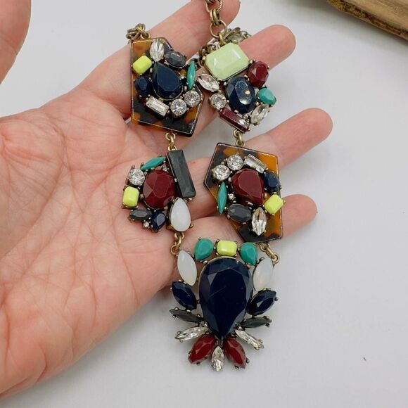 Vintage J. Crew Lulu Frost Animal Print Statement Necklace - Picture 6 of 7